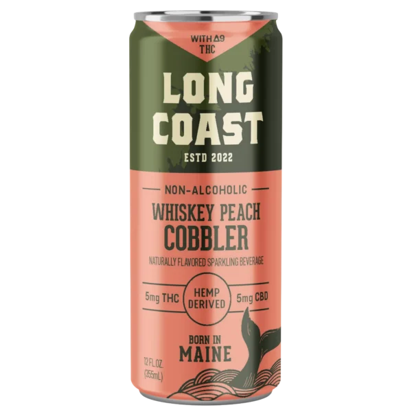 Long Coast 5mg THC Infused Whiskey Peach Cobbler